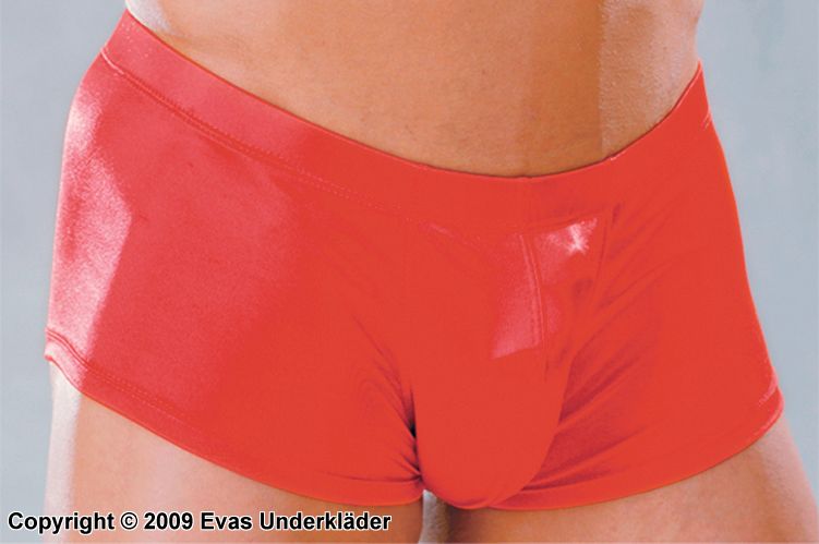 Fitted boxer shorts in stretch satin